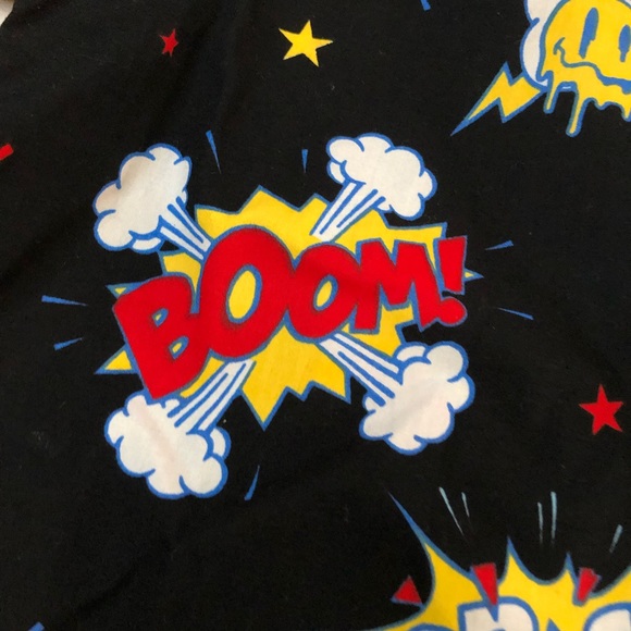 Eighty Eight Boys Graphic Button Down Shirt Collared SZ 18 Black with Graphics - Picture 6 of 12